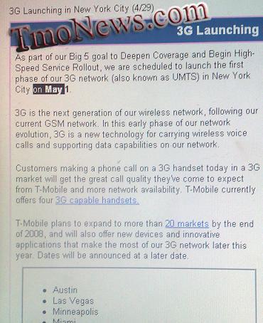 More 3G release news