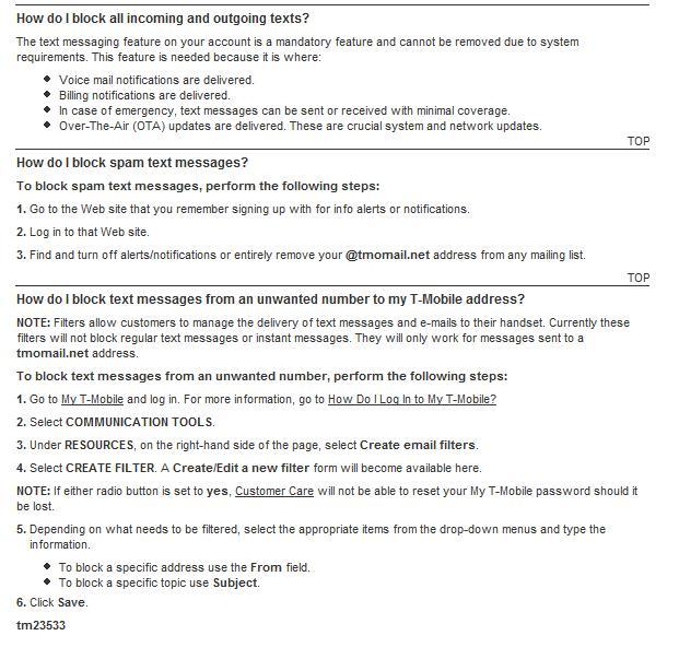 How to block texts part I…