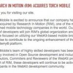 RIM Officially “Torch’d”