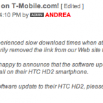T-Mobile HD2 Software Update Back Online!