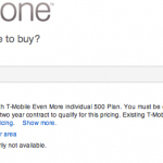 T-Mobile Nexus One Unavailable For Purchase?
