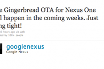 Gingerbread Is Coming To The Nexus One In The “Coming Weeks”