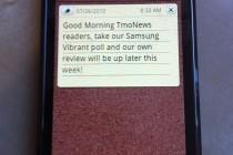 Samsung Vibrant Update Coming Soon