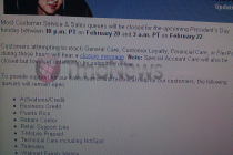 Customer Care Closed For President’s Day