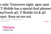 T-Mobile Teases Web Only Special On myTouch4G, T-Mobile G2 And 4G Hotspot For Tomorrow Evening