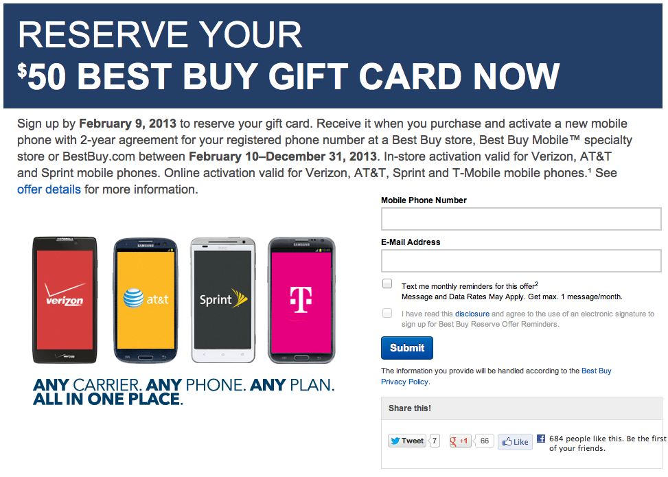 $50 Gift Card  $50 - Best Buy