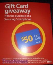 Walmart Offering $50 Gift Card With The Purchase Of Any Samsung ...