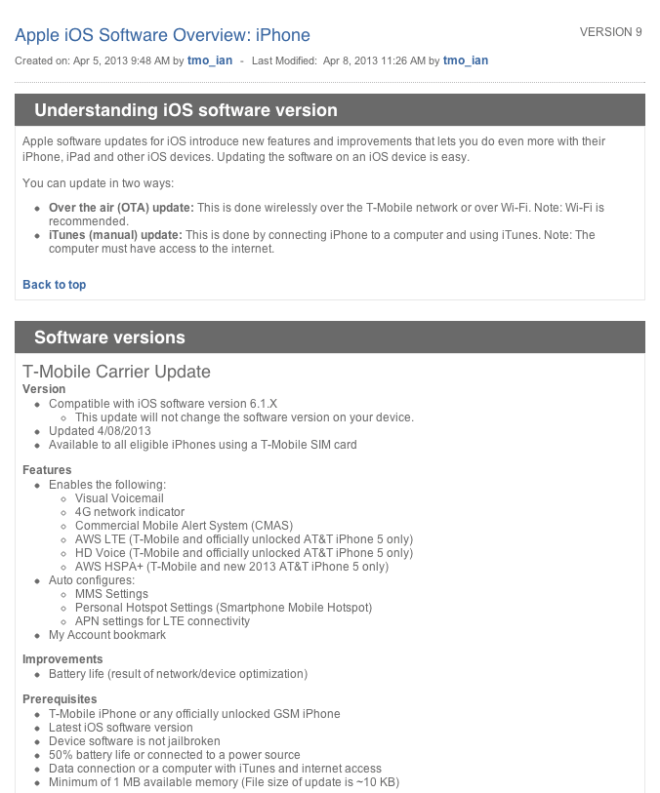 TMobile iPhone Carrier Bundle Available For Download To iPhones TmoNews