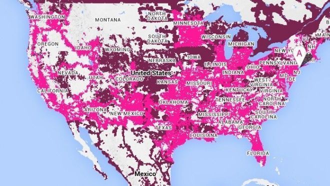 T-Mobile LTE coverage map