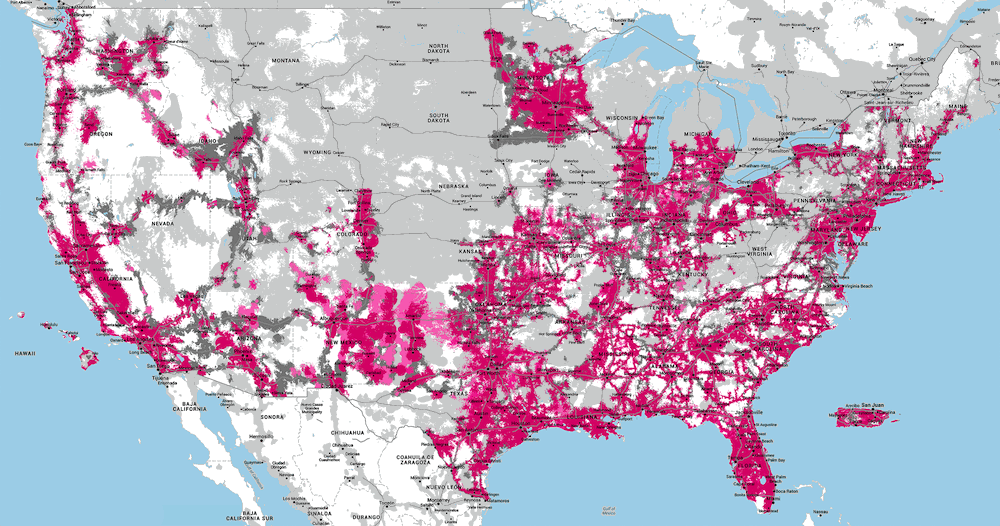 new real-life LTE coverage map - now more magenta - TmoNews