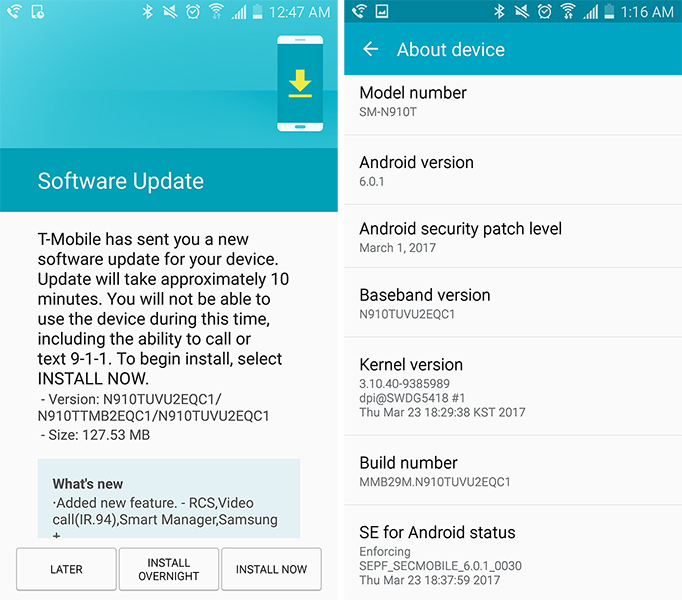 t mobile note 11