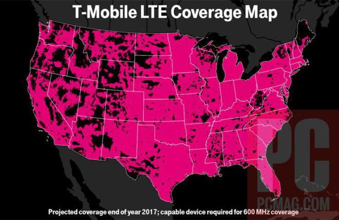 T-Mobile shares new end-of-year 2017 coverage map with 600MHz LTE - TmoNews