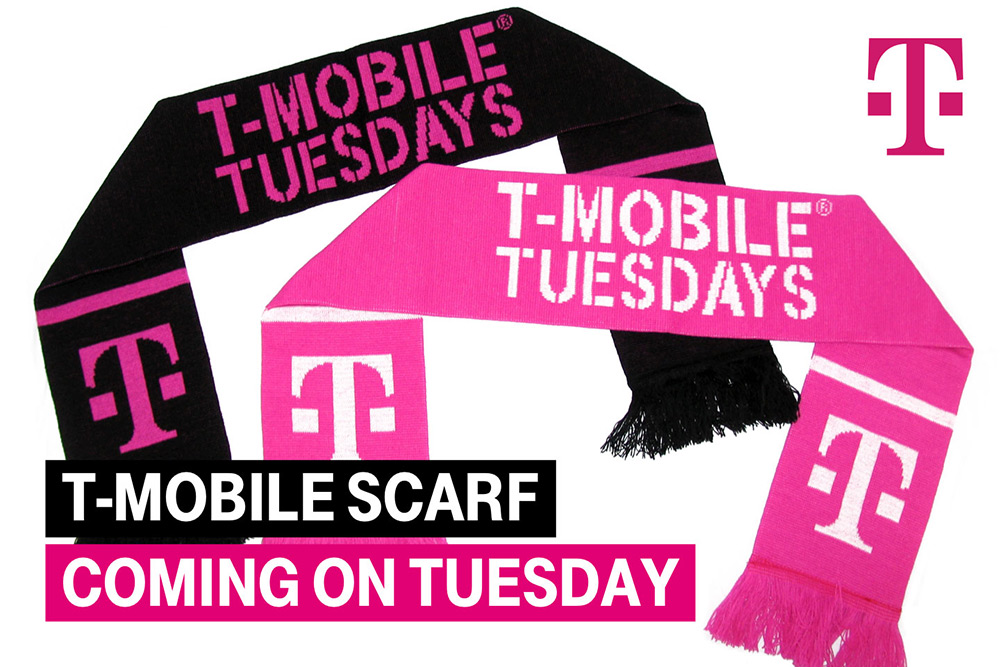 Next week's TMobile Tuesday will include TMo scarf, ticket discount