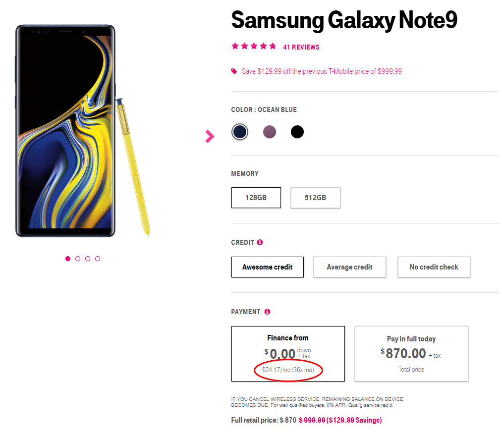TMobile testing 36month payment option for Equipment Installment Plan