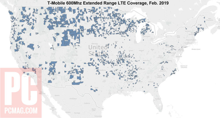 T-Mobile 600MHz LTE coverage shown on map - TmoNews