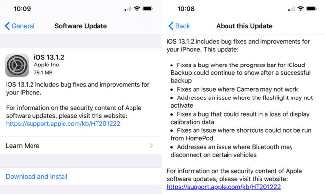 Image result for iOS 13.1.2
