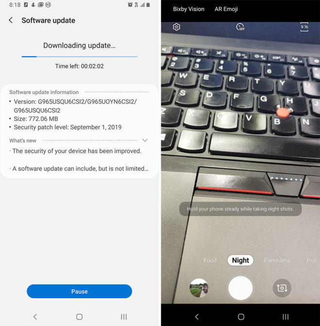 tmobile-galaxy-s9-update-night-mode