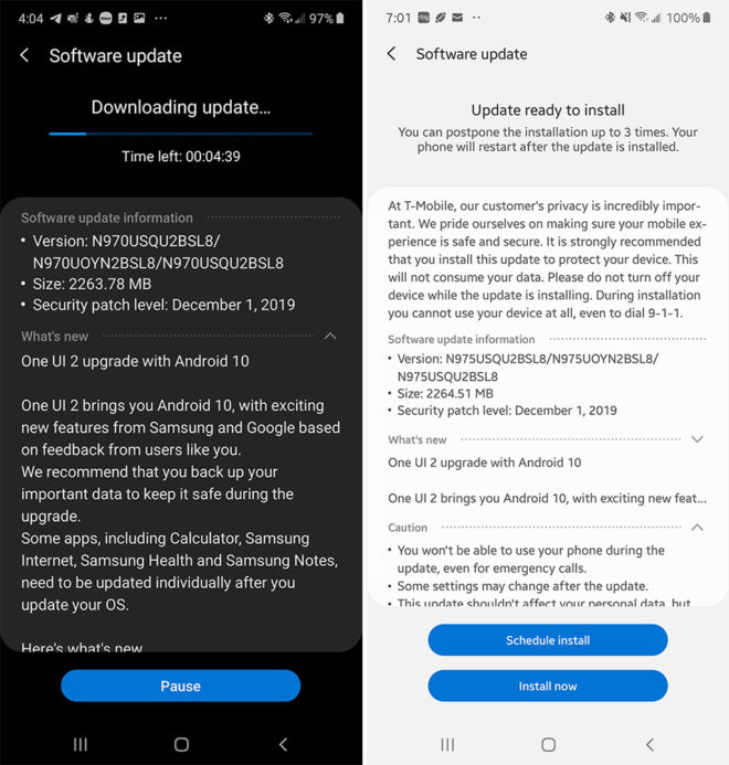 T-Mobile Galaxy Note 10 and Note 10+ now being updated to Android 10 -  TmoNews