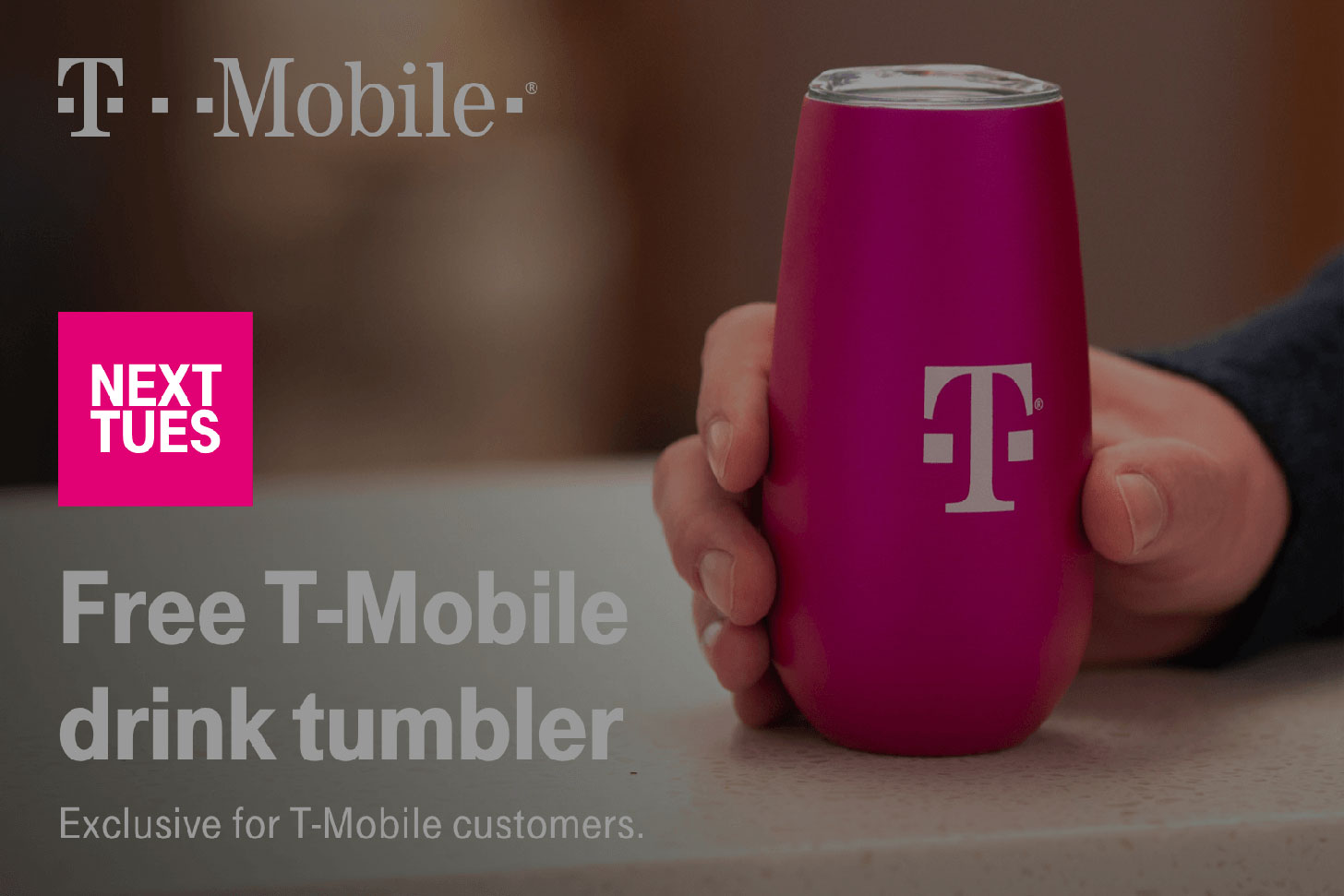 TMobile customers can get a free magenta drink tumbler next Tuesday