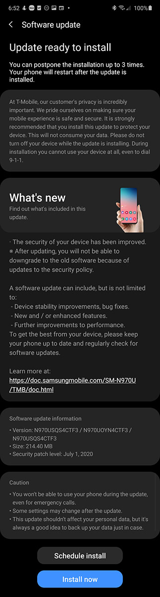 tmobile-note-10-update-july-2020